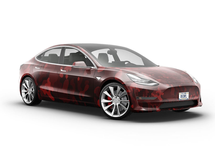 Burgundy ERDL Camouflage Vehicle Vinyl Wrap