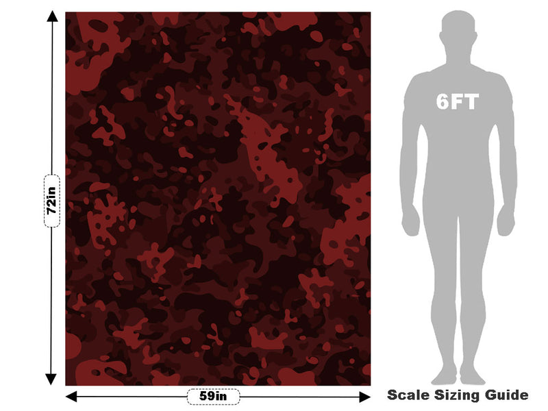Burgundy ERDL Camouflage Vehicle Wrap Scale~Rwraps Series 914 Burgundy ERDL Camouflage Measurements~2