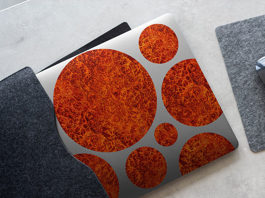 burma padauk burlwood wood grain DIY Laptop Stickers
