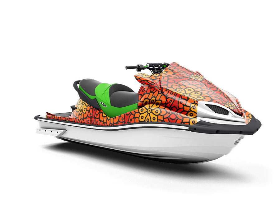 Burning Lilly Art Deco Jet Ski Vinyl Customized Wrap