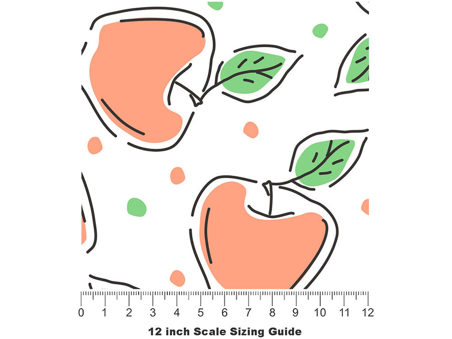 Bushel Full Fruit Vinyl Film Pattern Size 12 inch Scale~Rwraps Bushel Full Fruit Sizing Chart~2