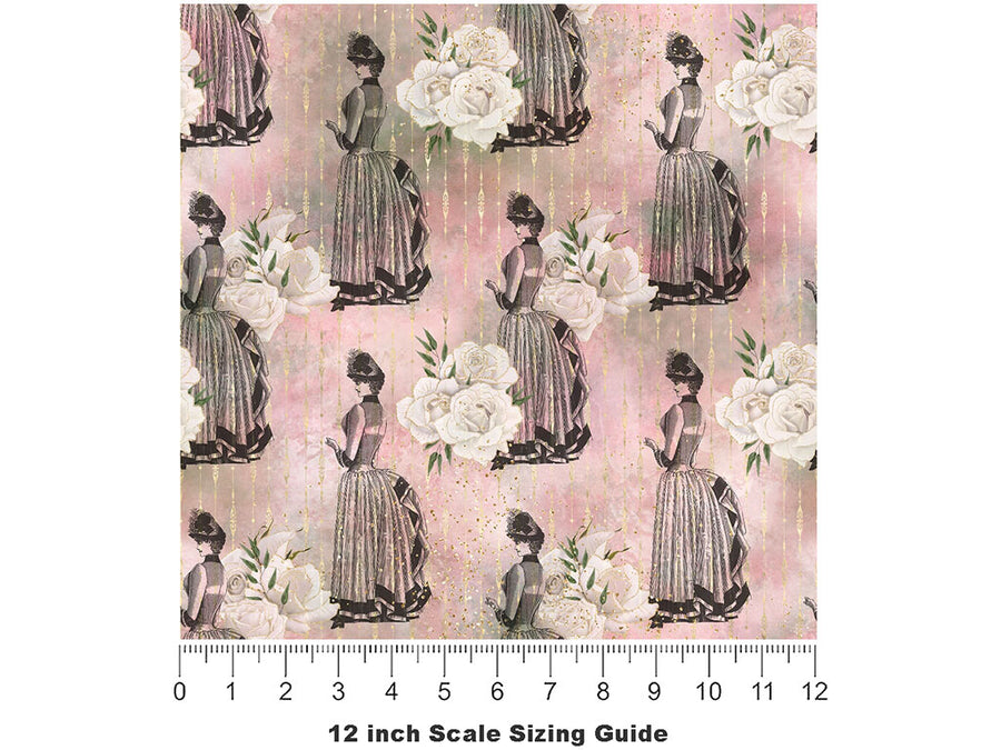 Bustle Desire Steampunk Vinyl Film Pattern Size 12 inch Scale~Rwraps Bustle Desire Steampunk Sizing Chart~2