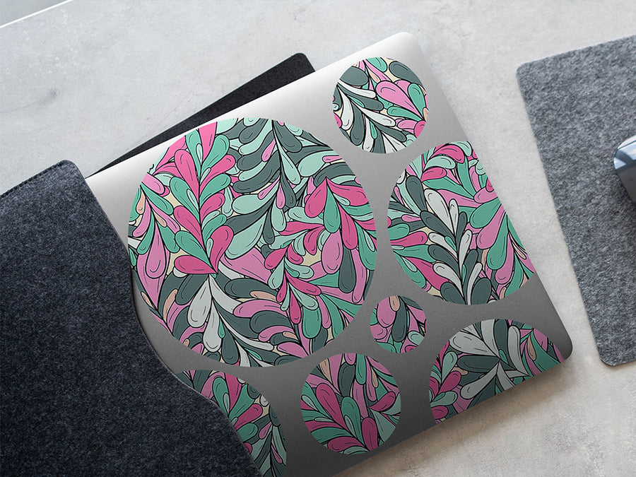 busy bushroot floral DIY Laptop Stickers