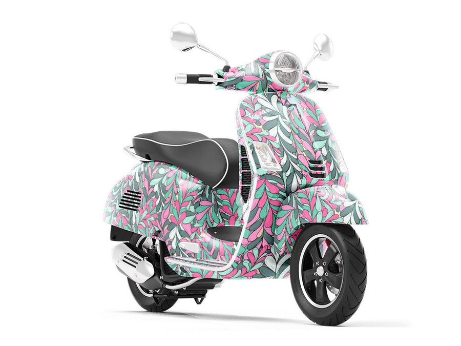 Busy Bushroot Floral Vespa Scooter Wrap Film