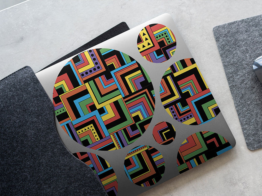 busy busy art deco DIY Laptop Stickers