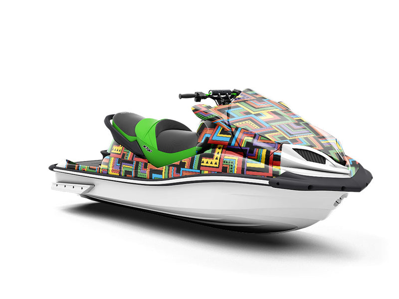 Busy Busy Art Deco Jet Ski Vinyl Customized Wrap