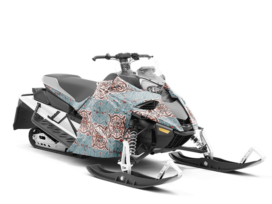 Butterfly Bush Tile Custom Wrapped Snowmobile