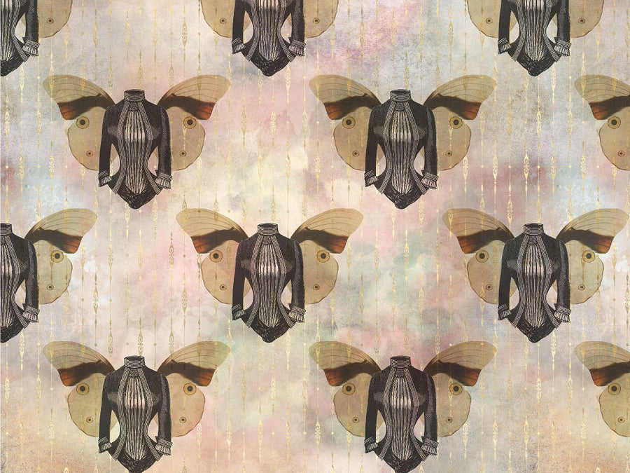 Butterfly Corsetry Steampunk Vinyl Wrap Pattern~Rwraps Series 914 Digitally Printed Vinyl Wrap~0