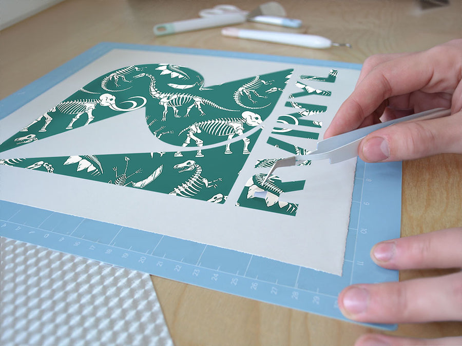 bygone blues dinosaur Easy Weed Craft Vinyl