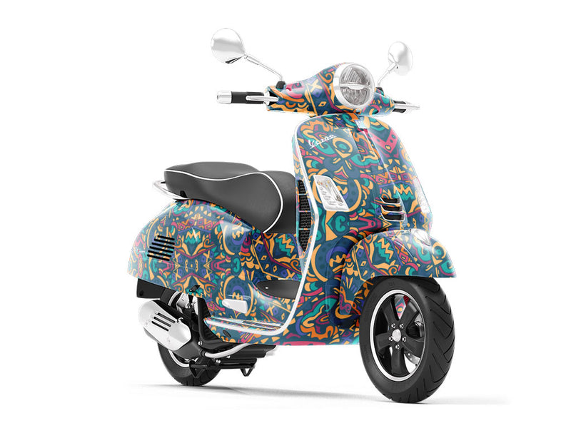 Byzantine Kaleidoscope Mandala Vespa Scooter Wrap Film