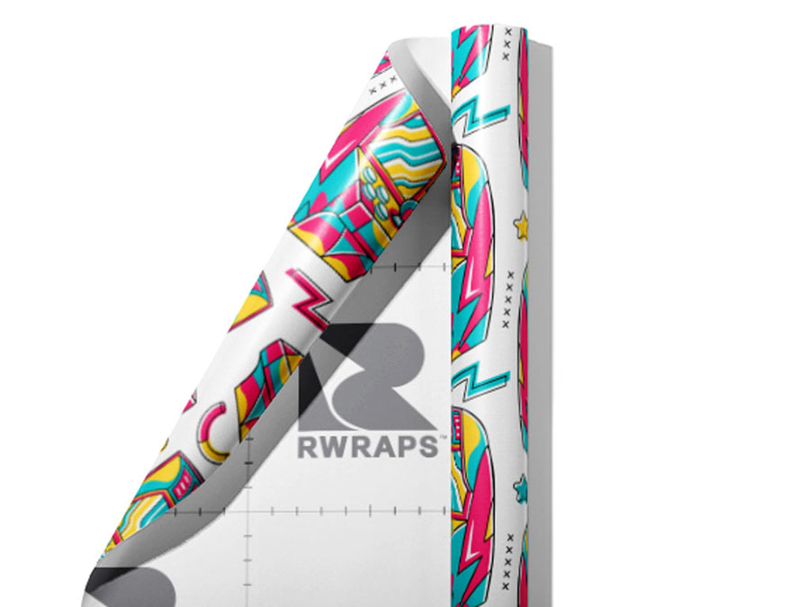 Cabinet Fun Gaming Wrap Film Sheets~Rwraps Series 914 Cabinet Fun Gaming Scrolled Sheet~3