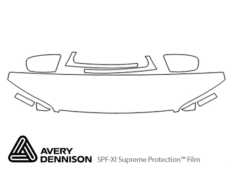 catera Avery Dennison Clear Bra Hood Precut PPF Diagram