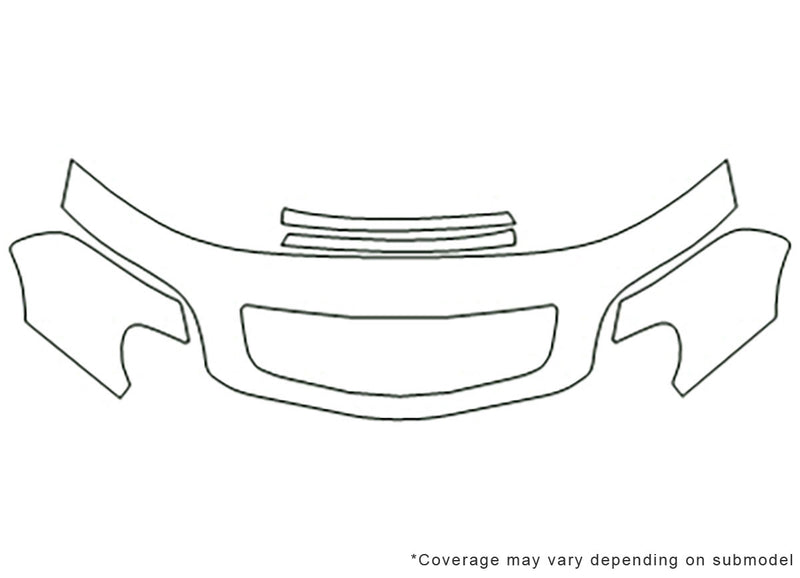 catera Avery Dennison Clear Bra Hood Precut PPF Diagram