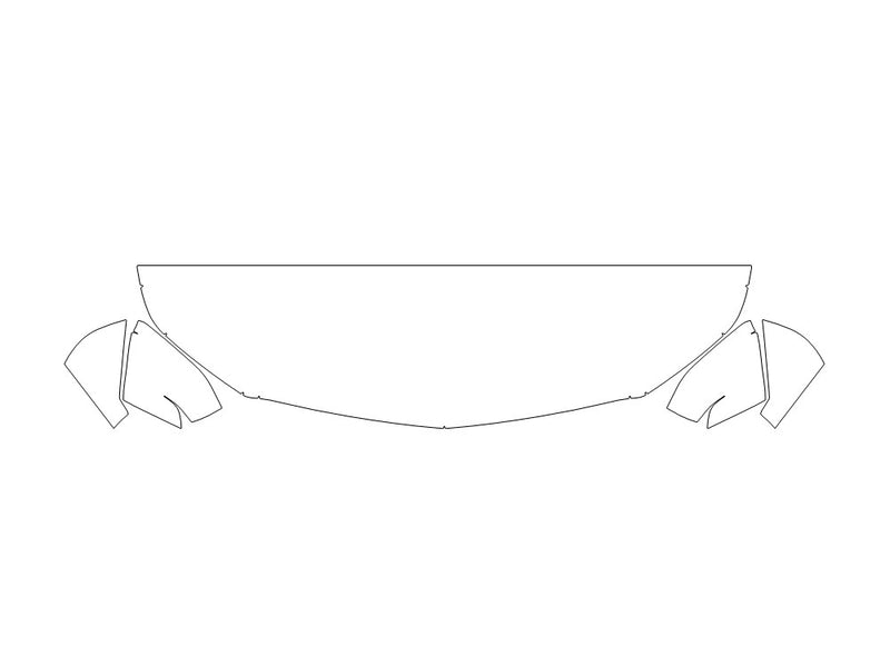 ct4 3M Clear Bra Hood Precut PPF Diagram