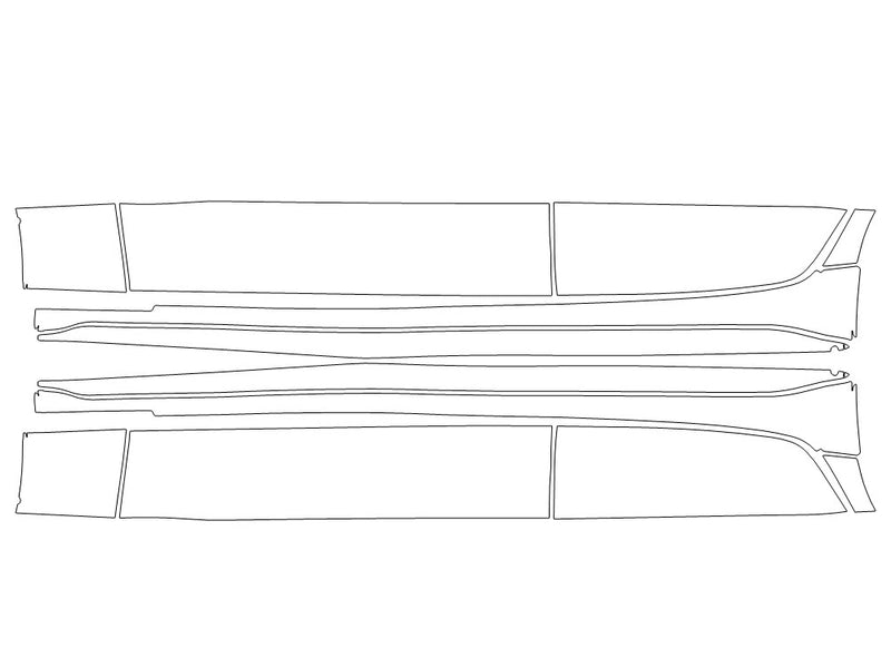 ct5 3M Clear Bra Door Cup Precut PPF Diagram