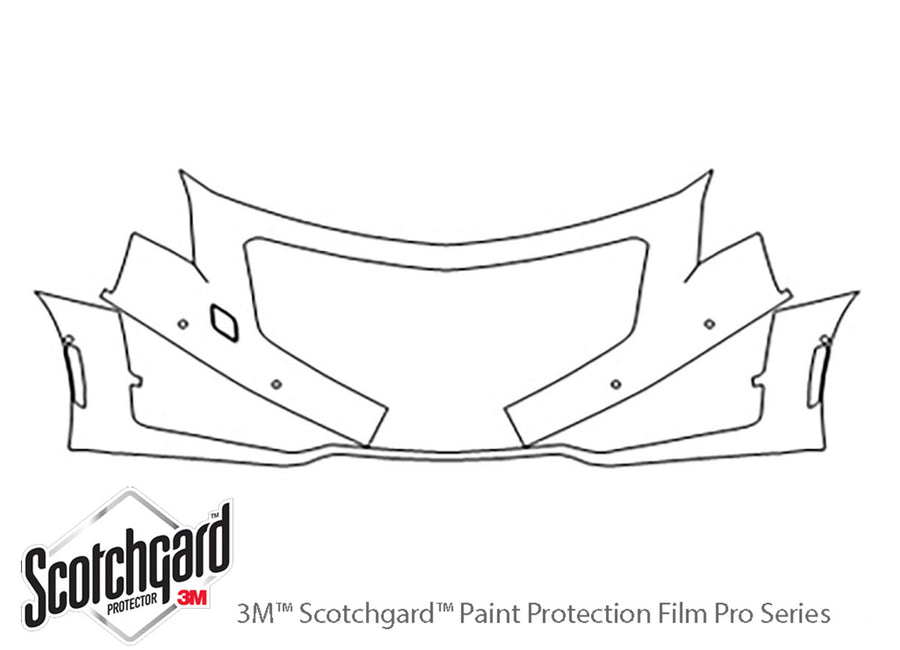 ct6 3M Clear Bra Bumper Precut PPF Diagram