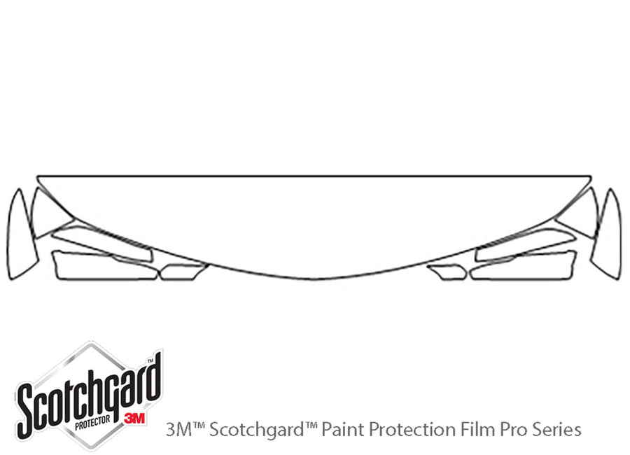 ct6 3M Clear Bra Hood Precut PPF Diagram