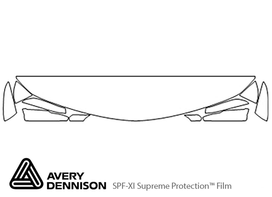 ct6 Avery Dennison Clear Bra Hood Precut PPF Diagram