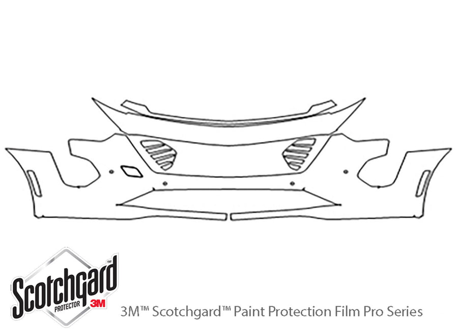 ct6 3M Clear Bra Bumper Precut PPF Diagram