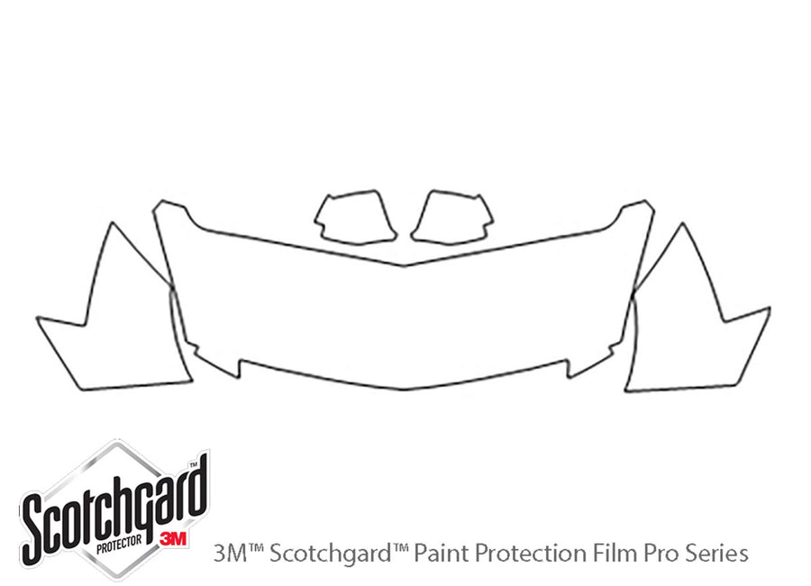 cts 3M Clear Bra Hood Precut PPF Diagram