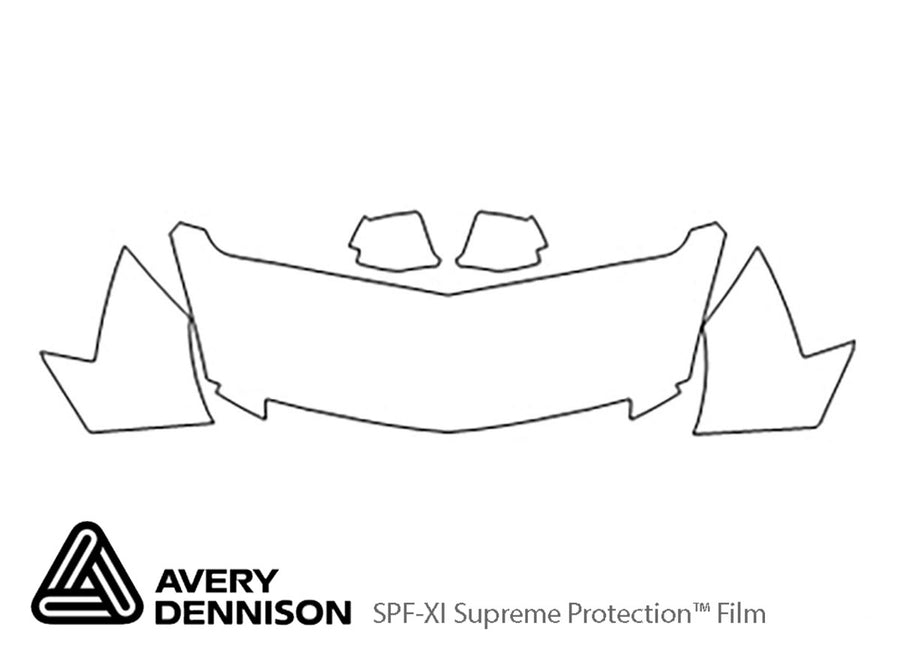 cts Avery Dennison Clear Bra Hood Precut PPF Diagram