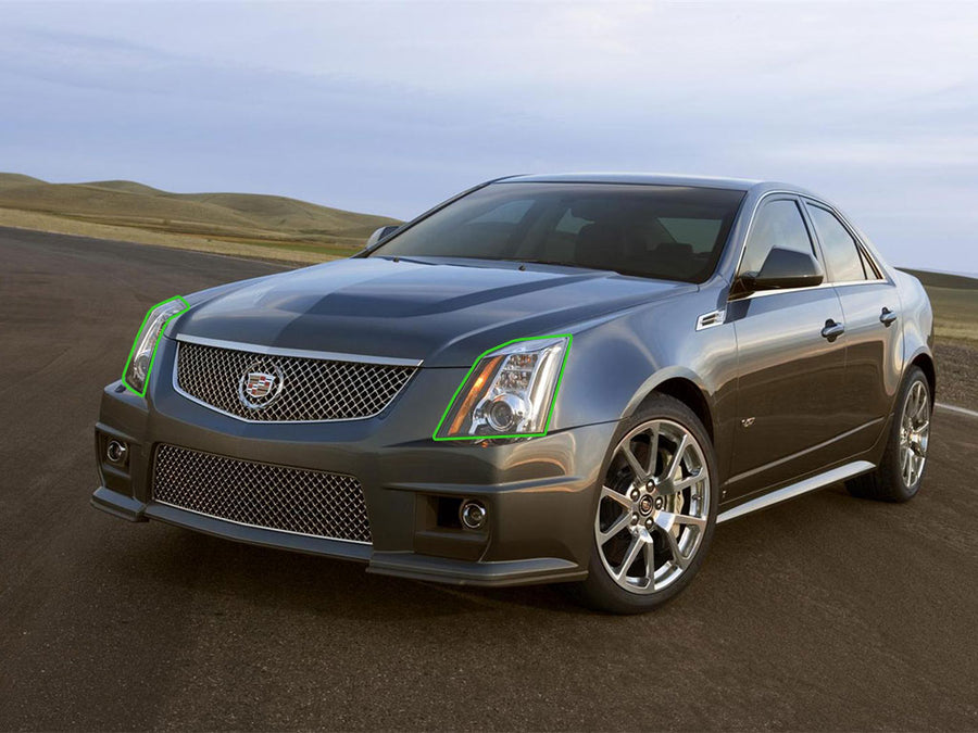 cadillac cts 2008-2013 (sedan / wagon) Headlight Protection Installation Location