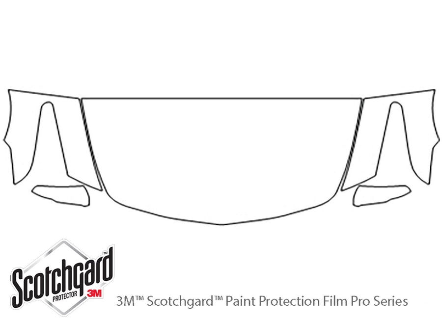 cts 3M Clear Bra Hood Precut PPF Diagram