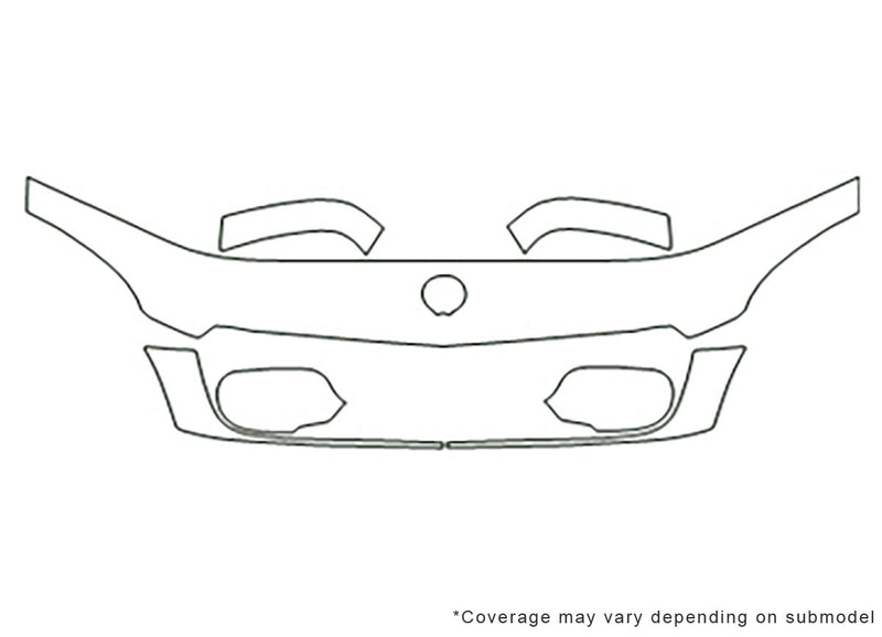 deville 3M Clear Bra Hood Precut PPF Diagram