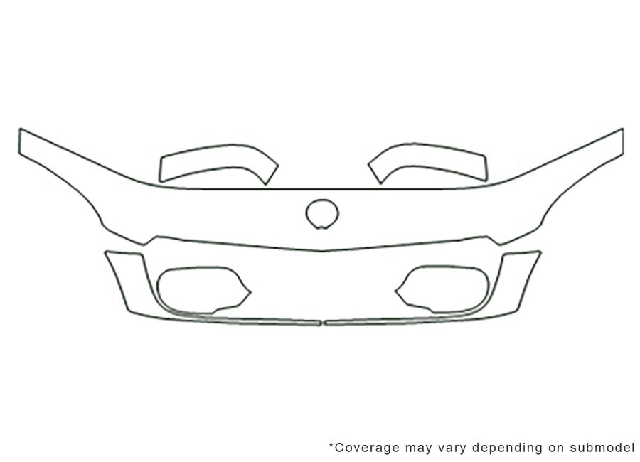 deville 3M Clear Bra Hood Precut PPF Diagram