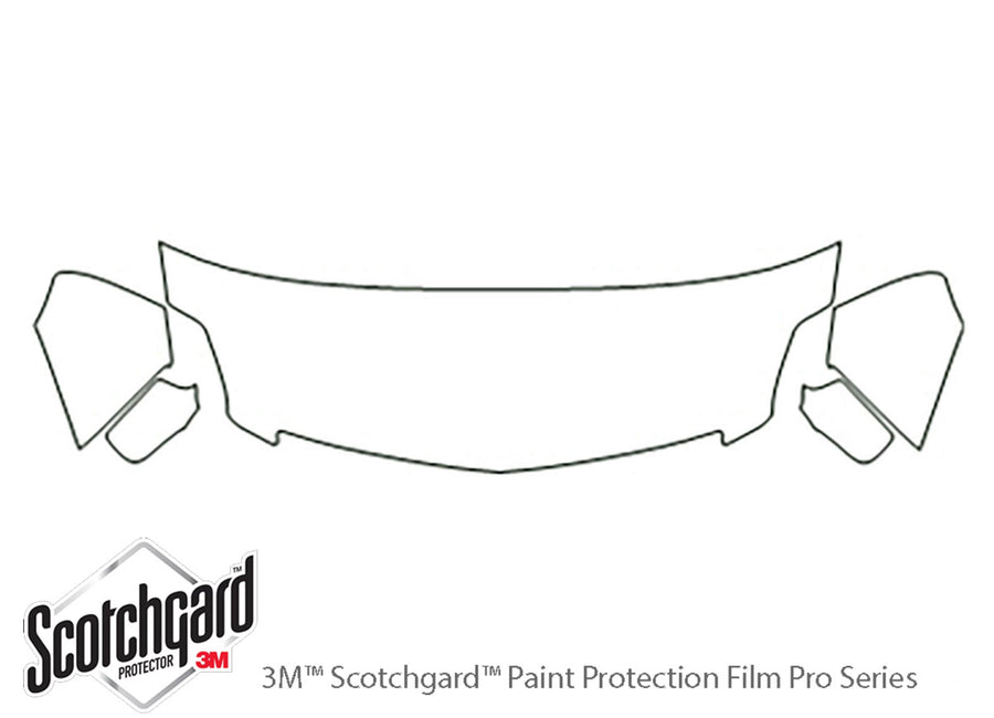 dts 3M Clear Bra Hood Precut PPF Diagram