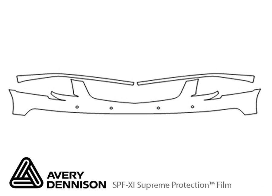 dts Avery Dennison Clear Bra Bumper Precut PPF Diagram