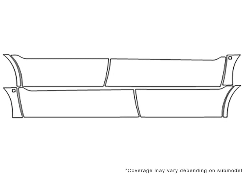 dts 3M Clear Bra Door Cup Precut PPF Diagram
