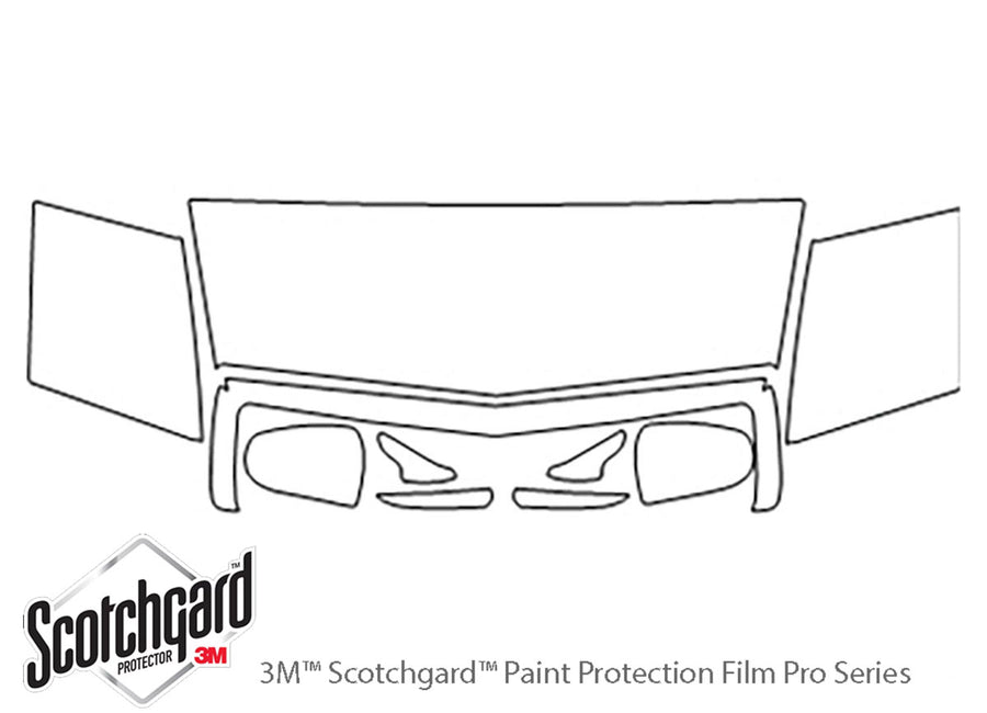 eldorado 3M Clear Bra Hood Precut PPF Diagram