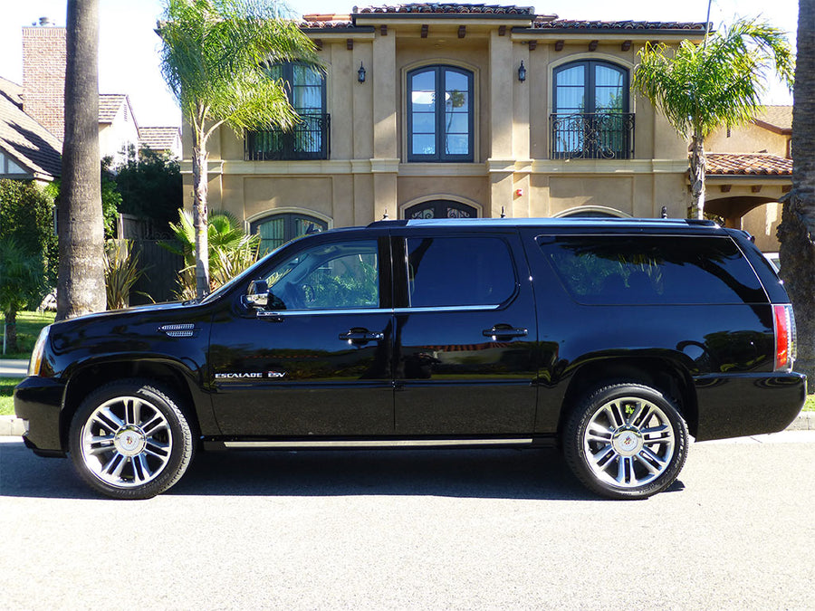 cadillac escalade 2007-2014 Brushed Aluminum Black Pillar Trim