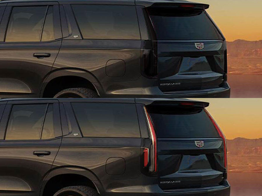 escalade Before and After Smoked Taillights