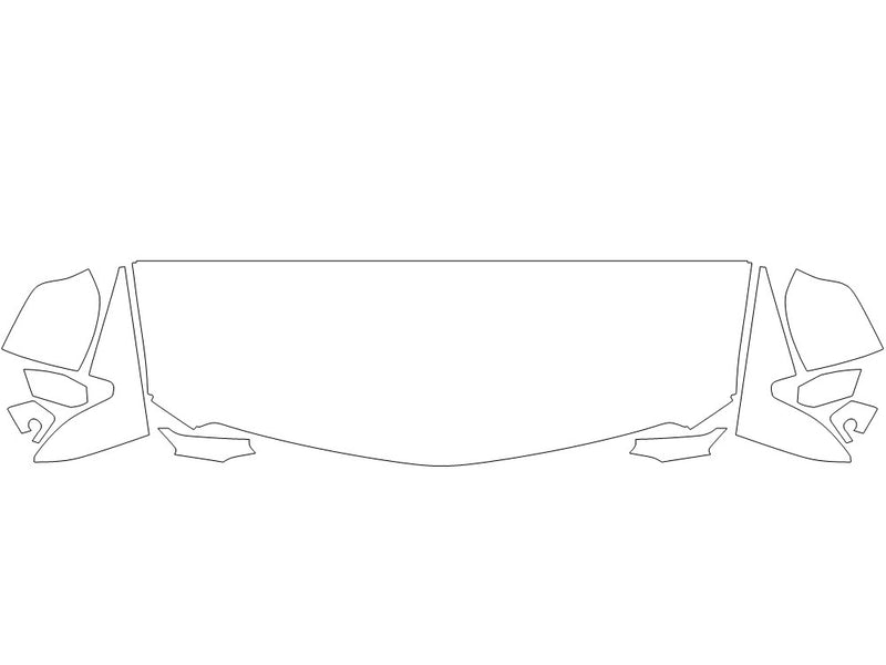 escalade Avery Dennison Clear Bra Hood Precut PPF Diagram