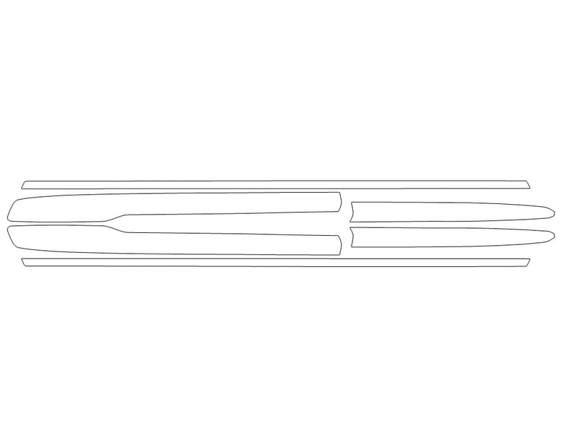 escalade 3M Clear Bra Door Cup Precut PPF Diagram