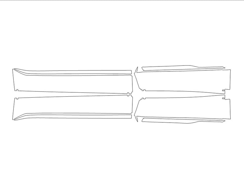 lyriq 3M Clear Bra Door Cup Precut PPF Diagram
