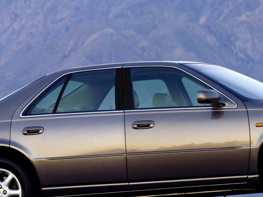 cadillac seville 1998-2004 Brushed Aluminum Black Pillar Cover Diagram
