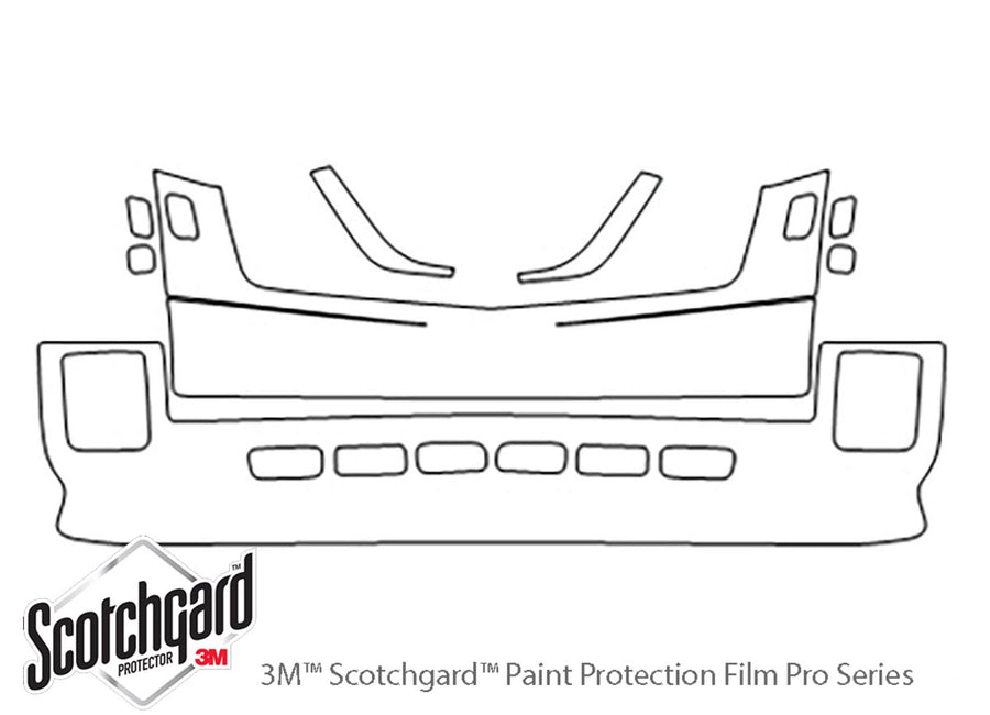 srx 3M Clear Bra Bumper Precut PPF Diagram