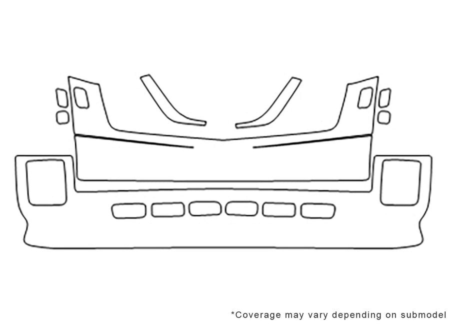 srx 3M Clear Bra Bumper Precut PPF Diagram