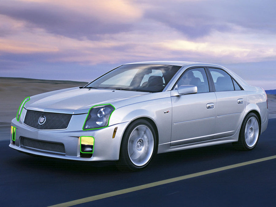 cadillac sts 2005-2007 Headlight Protection Installation Location