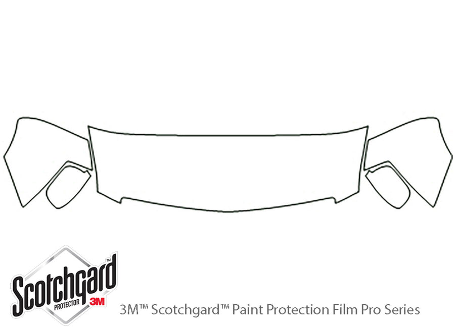 sts 3M Clear Bra Hood Precut PPF Diagram