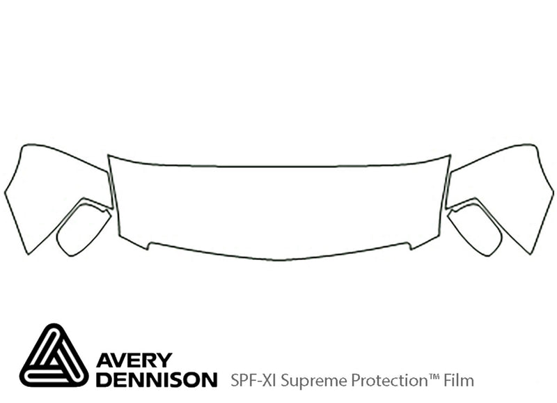 sts Avery Dennison Clear Bra Hood Precut PPF Diagram