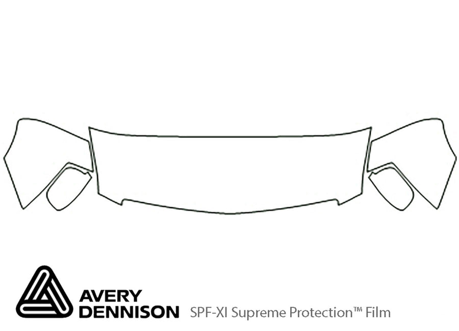 sts Avery Dennison Clear Bra Hood Precut PPF Diagram