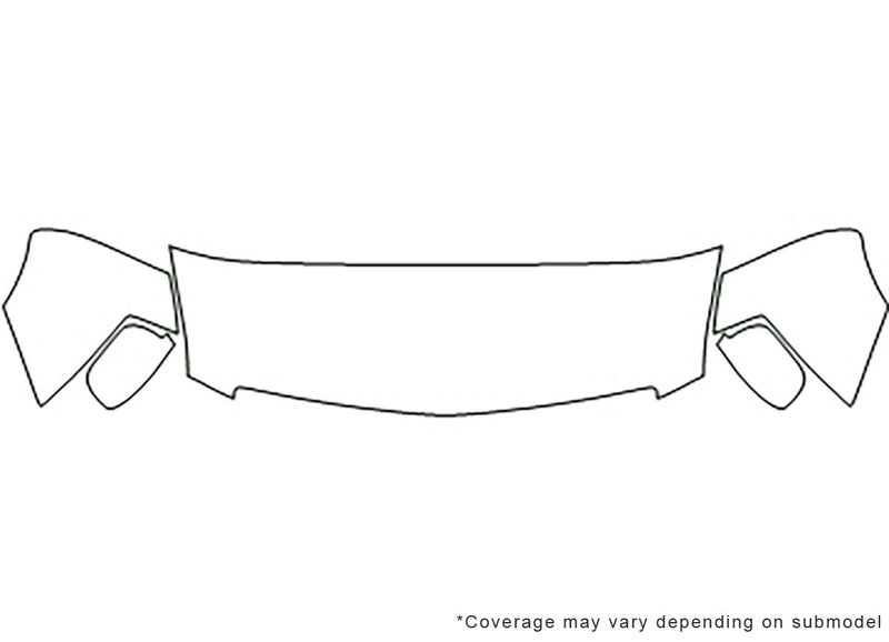 sts Avery Dennison Clear Bra Hood Precut PPF Diagram