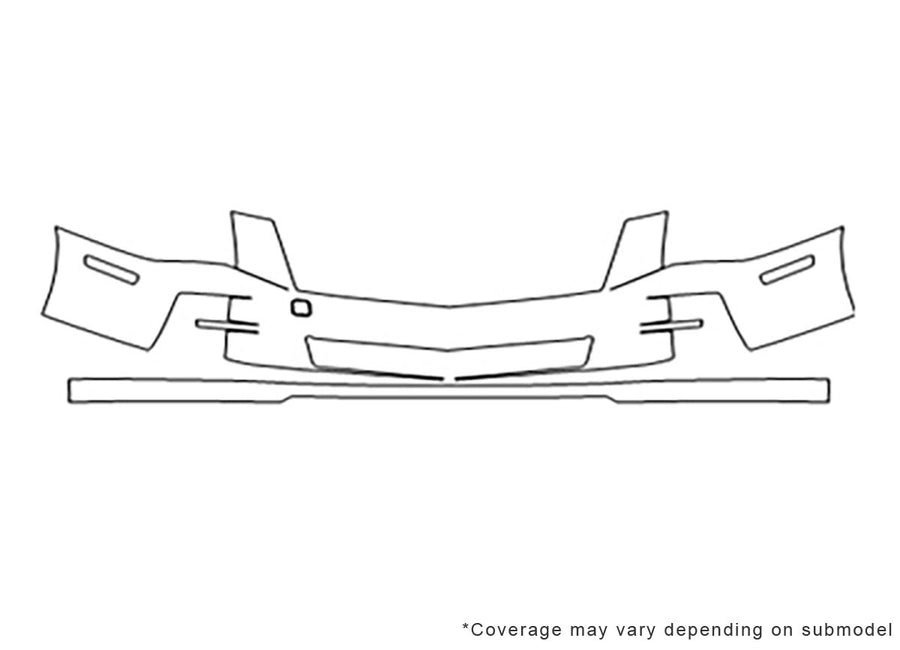 sts Avery Dennison Clear Bra Bumper Precut PPF Diagram