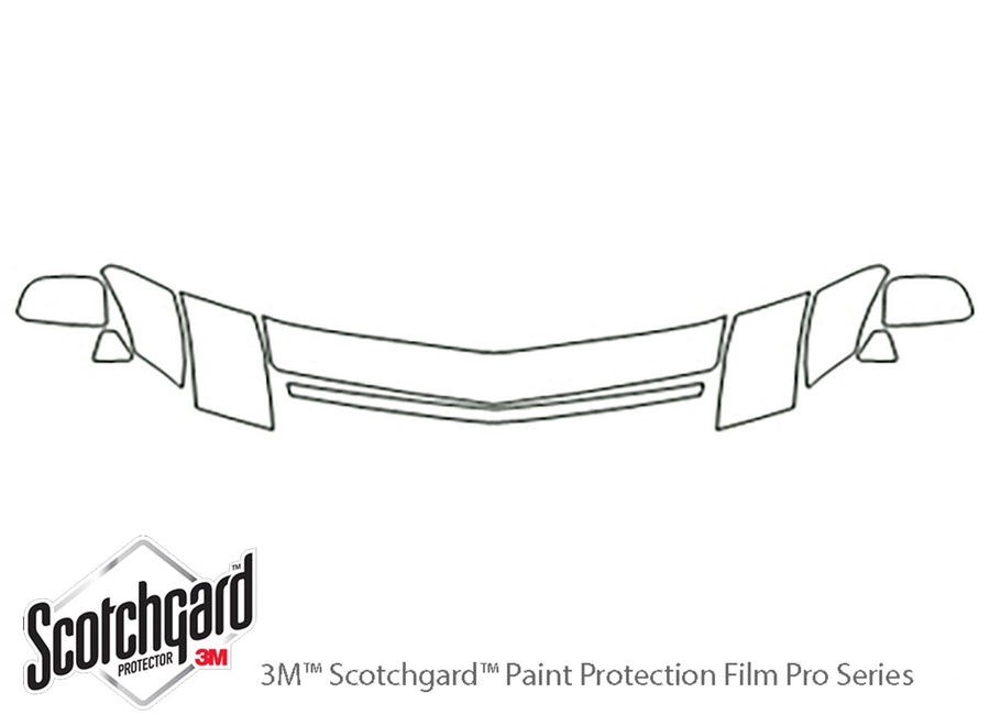 xlr 3M Clear Bra Hood Precut PPF Diagram