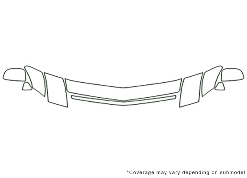 xlr 3M Clear Bra Hood Precut PPF Diagram