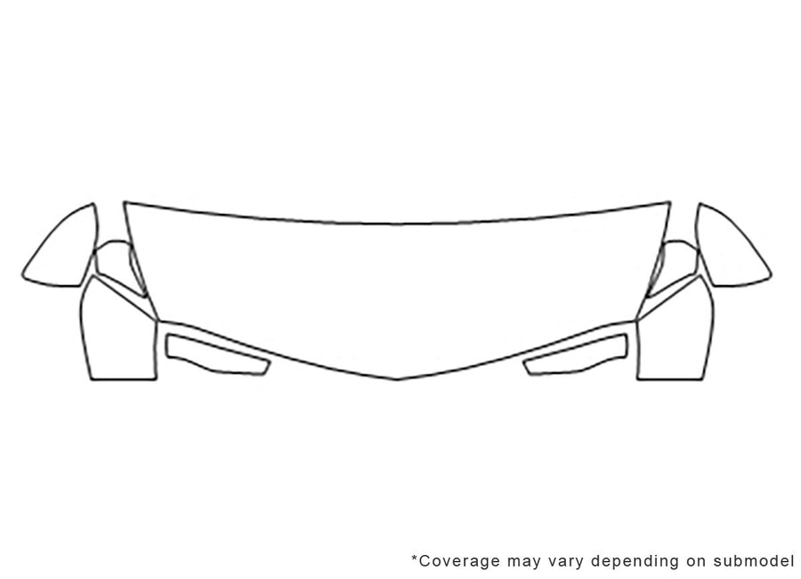 xt4 Avery Dennison Clear Bra Hood Precut PPF Diagram